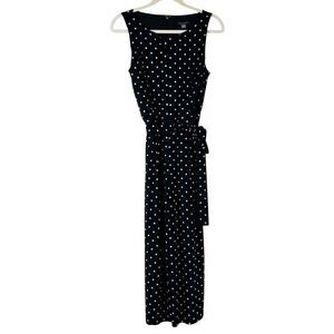 Tommy Hilfiger Polka Dot Sleeveless Knot Cutout One Piece Jumpsuit 6